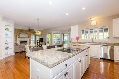 Open Eat in Kitchen looking into hearth room