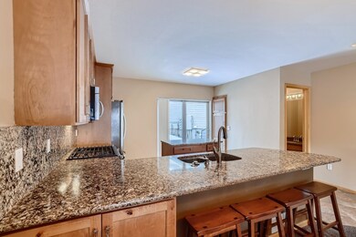 Kitchen island with counter stools