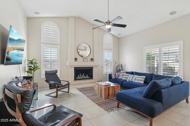 Living Room with Vaulted Cielings