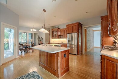 Kitchen with Center island, corian counters