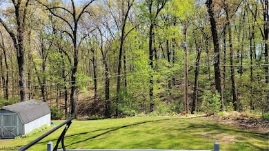 View of yard with a shed