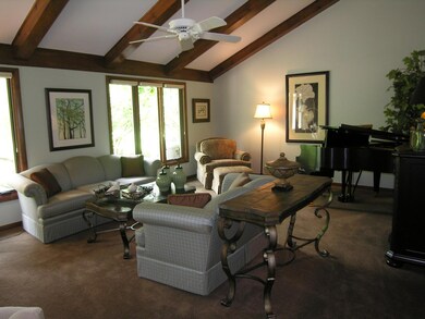 Living Room with Vaulted Ceiling