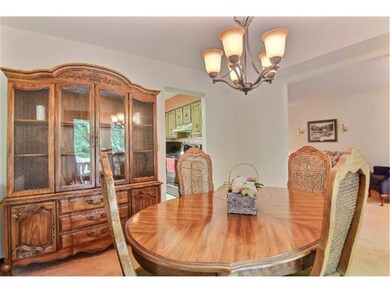 Formal dining room with views to deck