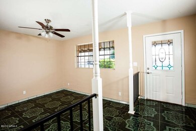 Living Room w/ Custom Tile Throughout