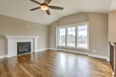 Cozy gas fireplace