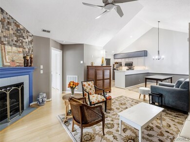 Open concept floor plan. HW bamboo flooring, beautifully tiled fireplace.