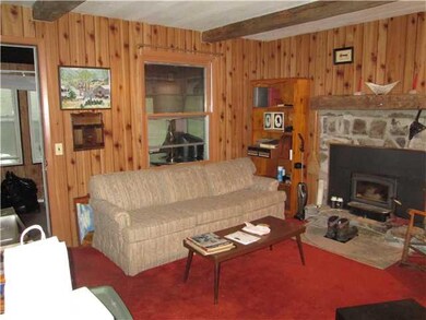 Living Room STONE FIREPLACE WITH INSERT