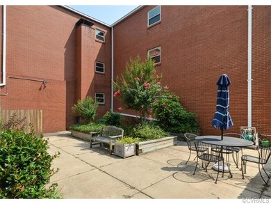 The side courtyard is perfect for entertaining and