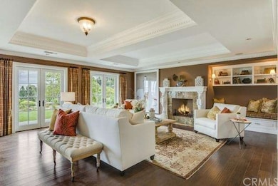 Another shot of the living room with French doors 
