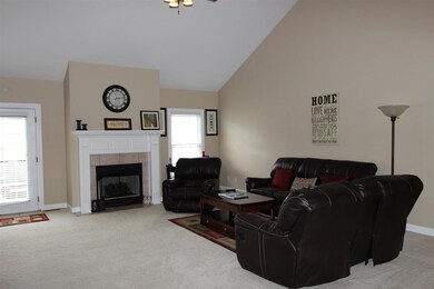 The vaulted ceiling and natural light give this ro