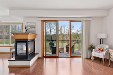 Can you see the lake peeking through the trees?