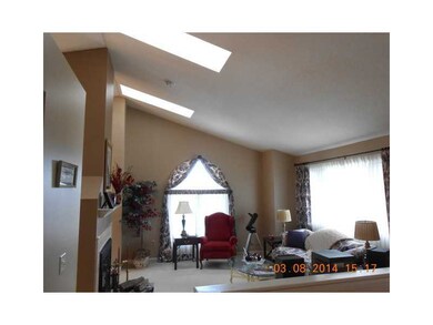 Living Room. with a view of the skylights