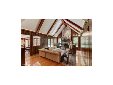Vaulted ceiling in great room