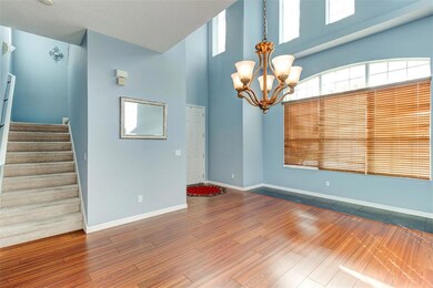 Dining room with view of stairs and entry