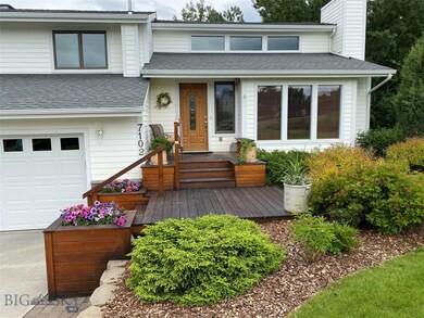 Front deck with planter boxes.