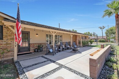 Large front patio