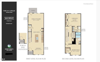 Savannah Floor Plan - 1st and 2nd floor