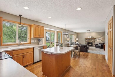 Open concept living, dining and kitchen