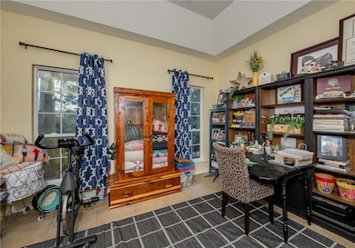 View of tiled home office