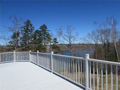 View of the large deck and the cove