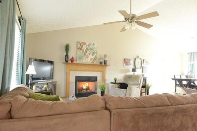 Ceiling fan/Gas log fireplace