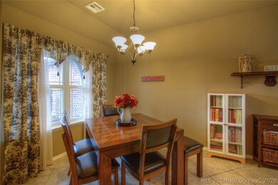 18x18 tile set on the diagonal in this dining area