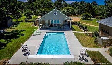 Pool House/Cabana overlooking Gunite Pool.