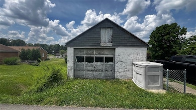 Detached garage.