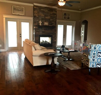 double-sided fireplace