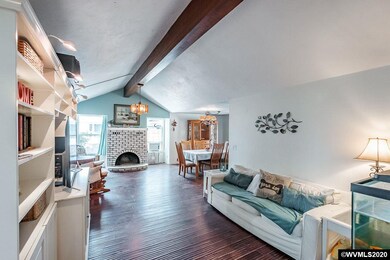 Vaulted ceilings and Oak floors create an inviting