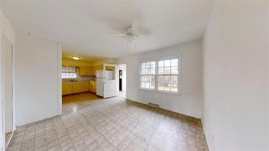 Dining area into kitchen