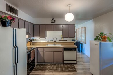 Open Kitchen with Wood Cabinets