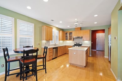 Spacious kitchen with island
