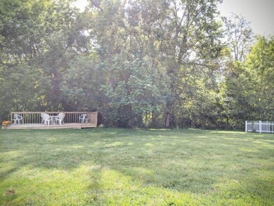 Shared side yard with deck