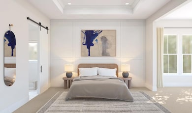 Primary suite with ceiling moulding