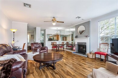 FULL VIEW OF DINING AREA LIVING AND KITCHEN