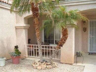 A covered front porch.