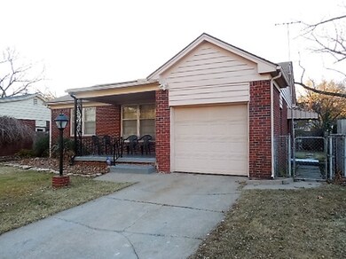 One car garage with garage door opener