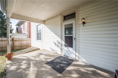 Back porch and entrance to apartment 2.