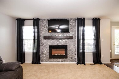 Electric fireplace in the living room