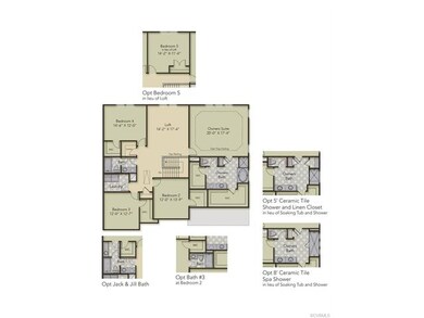 Second Floor Layout - home has the Opt Jack and Ji