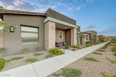 View of home's exterior with stucco siding