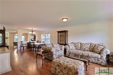 Great room and dining room with fresh paint
