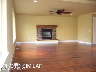 Great Room with upgrade wood fireplace