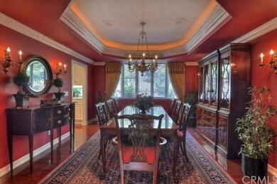 Fomal dining room with built-in ambient lighting