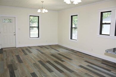 Looking from the kitchen to the front door