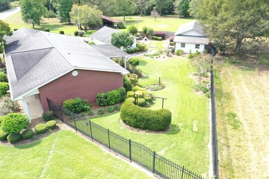 Aerial view of back yard