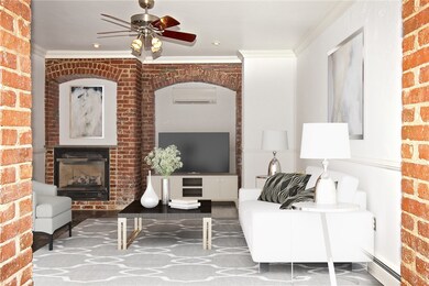 Virtually staged living room.