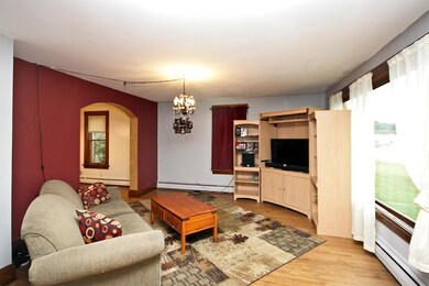 Living room with hardwood floors.