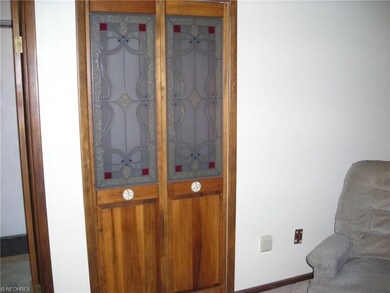 Stained glass doors to wet bar
